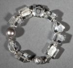 Bracelet with crystal and glass